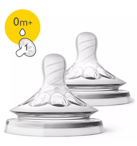 Avent Natural 2 smoczek do butelki 0M+ |  SCF041/27